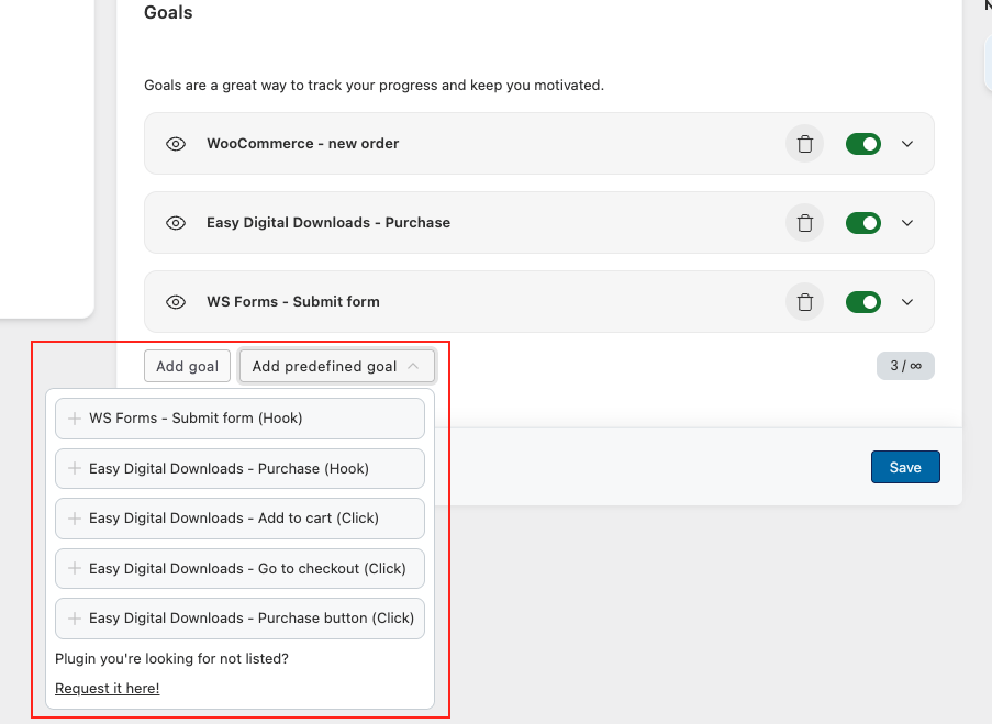 Request Goal Integration - Burst Statistics